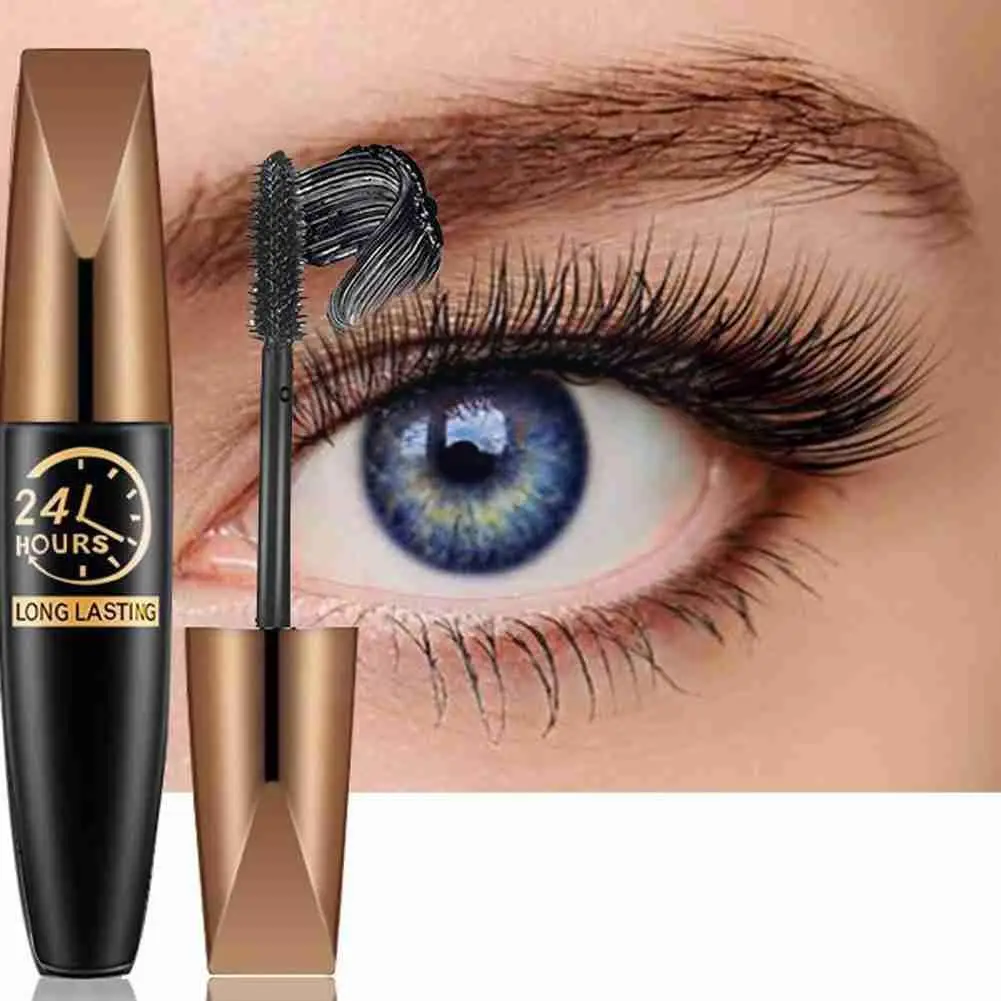 

Eye Mascara For Eyelashes 4d Silk Fiber Eyelashes Lengthening Mascara Waterproof Long Lasting Black Eyelashes Eye Cosmetics R2m2