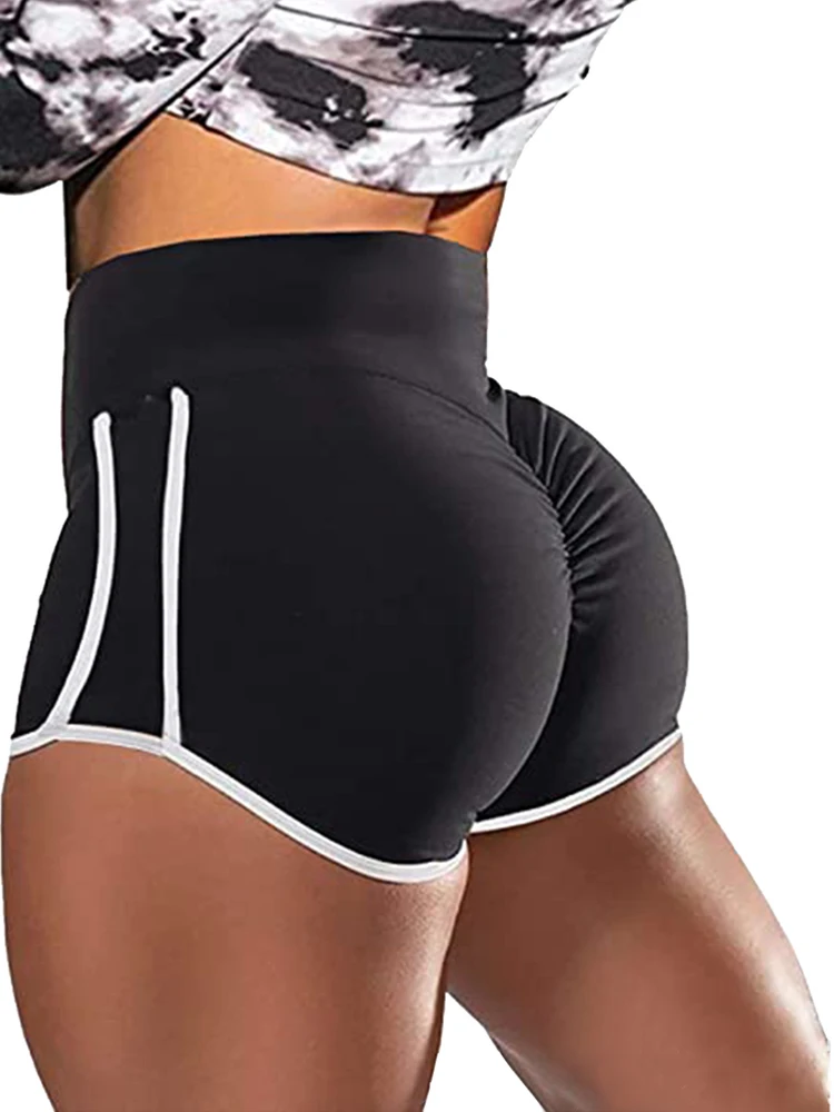 

CHRLEISURE Sports Shorts Women Hip Lift Yoga Shorts Stretch Running Women Clothing Fitness Sexy Peach Butt Sportswear