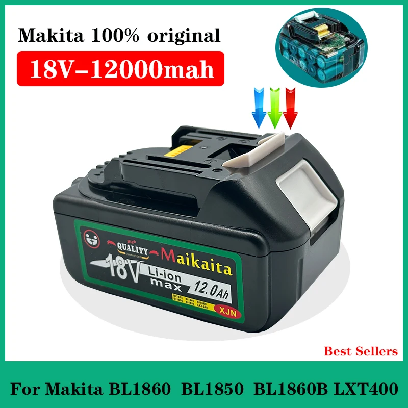 

Rechargeable lithium-ion battery with charger BL1860 18V 12000mAh suitable for Makita 18V battery 12Ah BL1840 BL1850 BL1830 BL