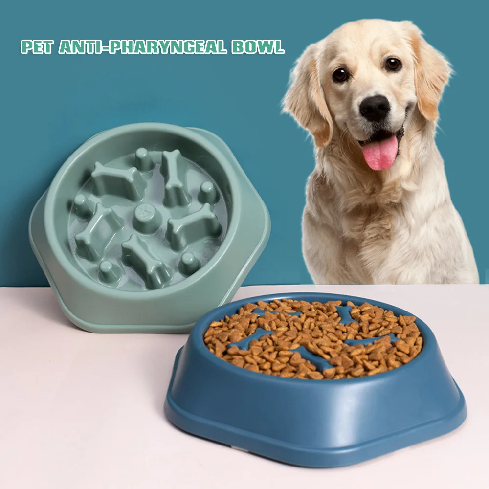 

Pet Anti-pharyngeal Bowl Cat Dog Slow Food Bowl Obesity Prevention Pet Products Pet Anti-Choking Feeder for Puppy Kitten pjop