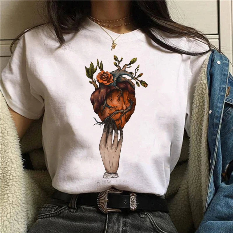

Short Sleeve Fashion T-shirt Vintage Style Trend Cute Casual Summer Women's White T-shirt Casual Regular Cartoon T-shirt Clothes