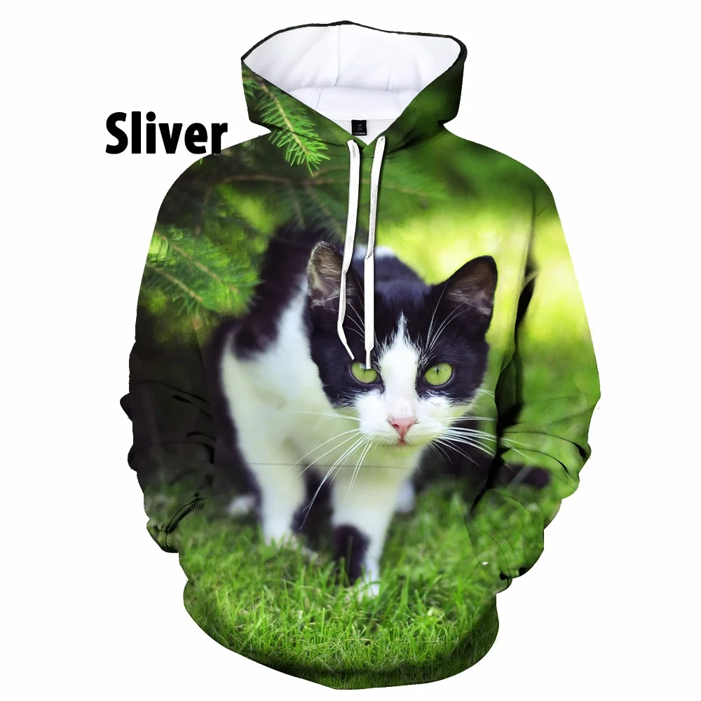 2022 Fashion Casual Cat Pattern Printed Hoodie Couple 3D Animal Sweatshirt Hoodies