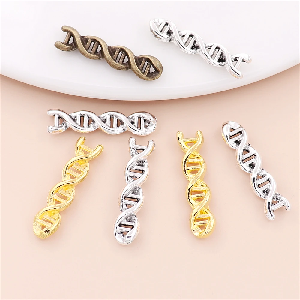 

10PCS Vintage DNA Charms Fit for Women's Pendant Necklace DIY Jewelry Making Bracelets Accessories