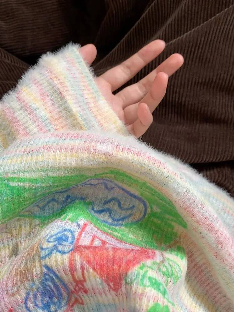 Милый свитер Korobov в стиле преппи с длинным рукавом винтажные дизайнерские