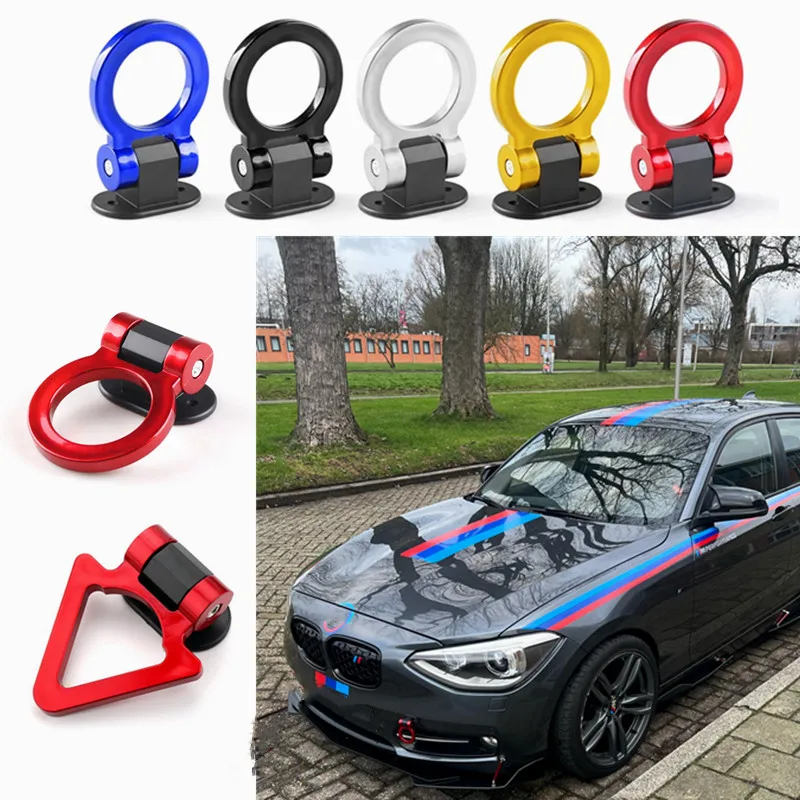 

Крючки для прицепа из АБС-пластика, декоративная наклейка для автомобиля, имитация переднего и заднего прицепа, Гоночное кольцо, буксировочный крючок для транспортного средства