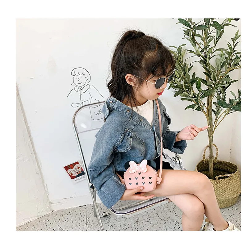 Children's Crossbody Bags Disney Kawaii Mickey Mouse Messenger Bag Minnie Cartoon Anime Bags Small Purses and Handbags for Kids