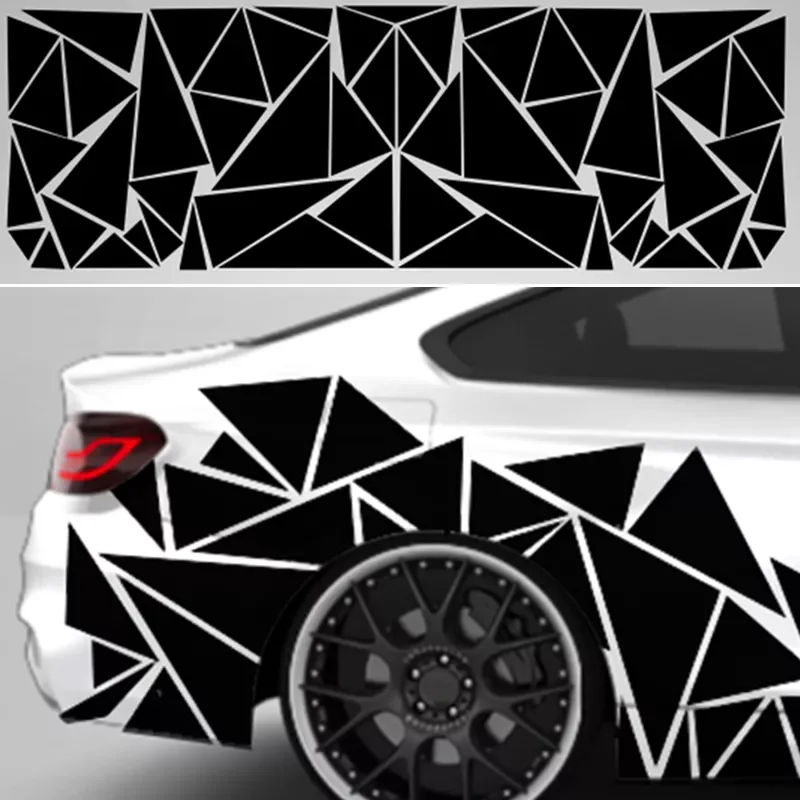 

200x60 см Матовый Черный Автомобиль SUV Грузовик украшения наклейки треугольник виниловая наклейка автомобильный Стайлинг Аксессуары Высокое ...