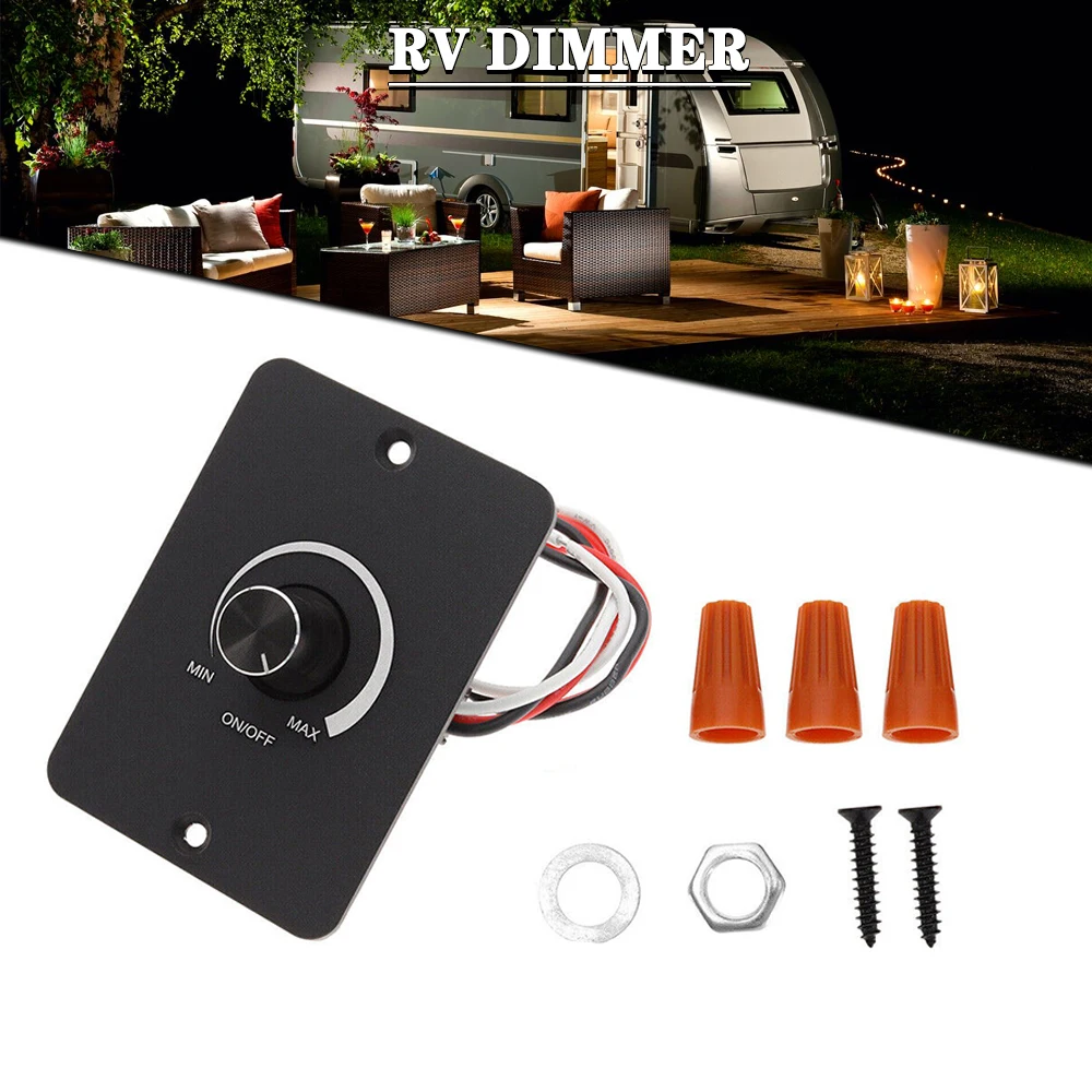 

Brand New Rotary Dimmer Switch Controller 12V DC(9-15V DC) - LED:12V 5A 60W Max Control For Cars Recreational Vehicles Boats