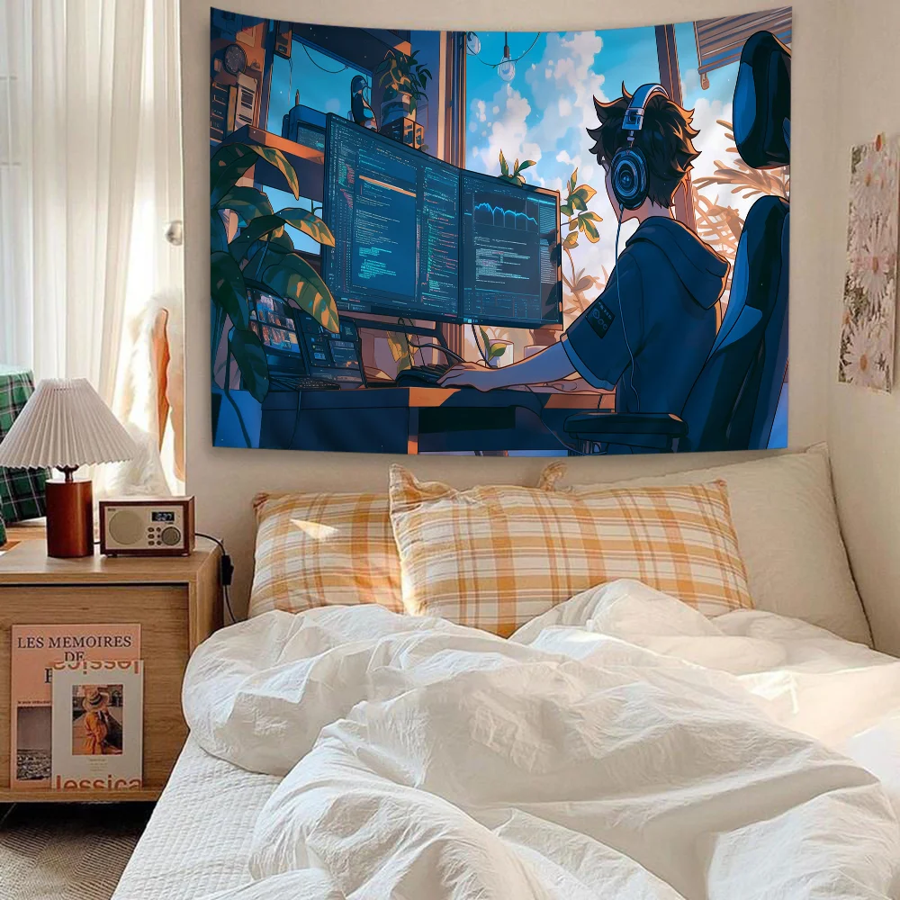 Ainme Room Game Cartoon Tapestry Wall Hanging Decoration Household Home Decor