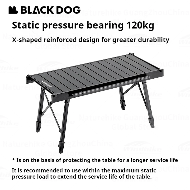 Складной кемпинговый стол Naturehike Blackdog IGT черный