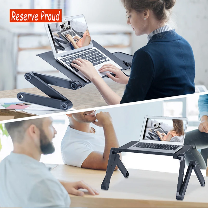 

Manufacturer's Direct Supply Dormitory Folding Lazy Office Sofa Bed Desk Flat Bracket Aluminum Alloy Notebook Computer Table