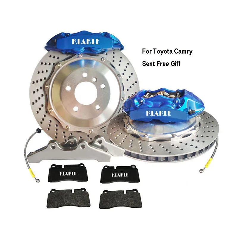 

KLAKLE Auto brake Systems GT4 4 Piston Car Brake Caliper 355*28MM Brake Rotor Disc For Toyota Camry