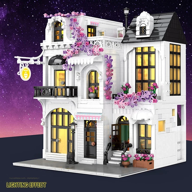 Креативный Европейский сад цветок улица вид города модель дома строительные