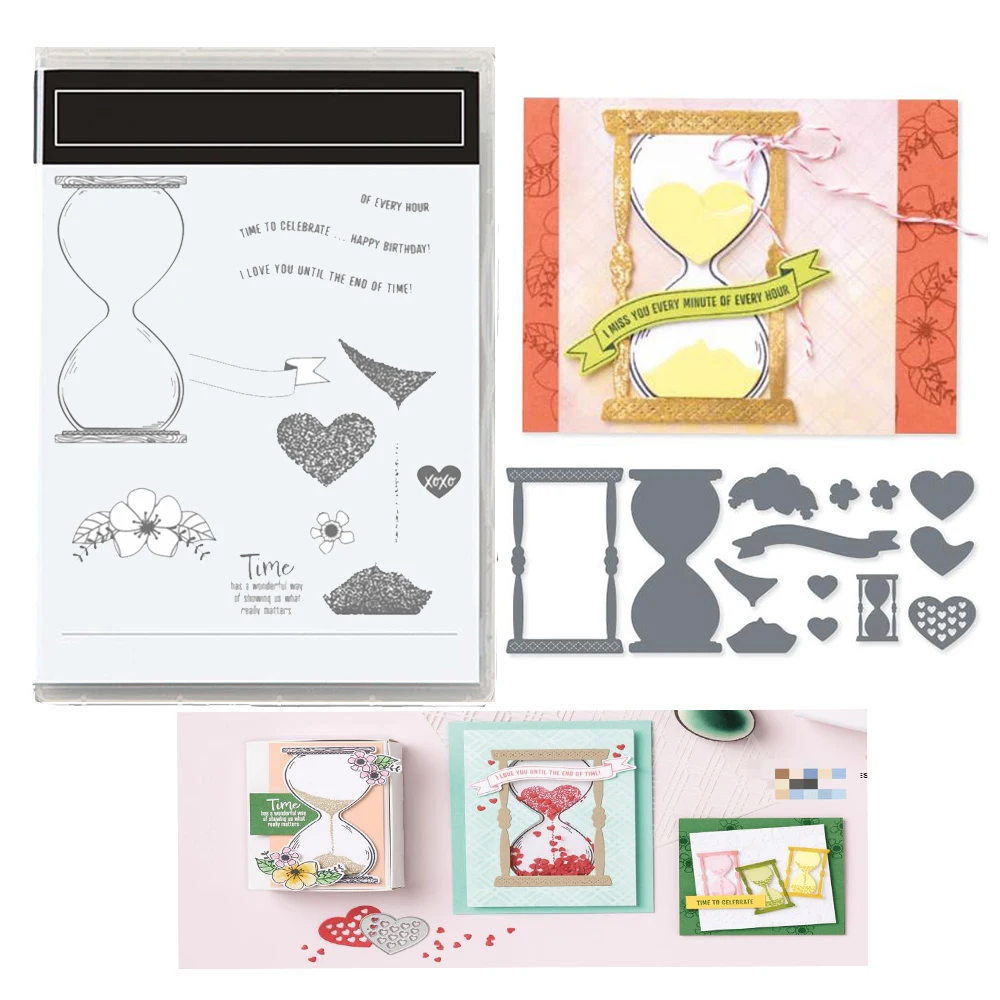 

2023 прозрачные штампы с сердечками и металлическими вырубными штампами для скрапбукинга, альбома, дневника, украшения «сделай сам», поздравительная открытка для детей ручной работы