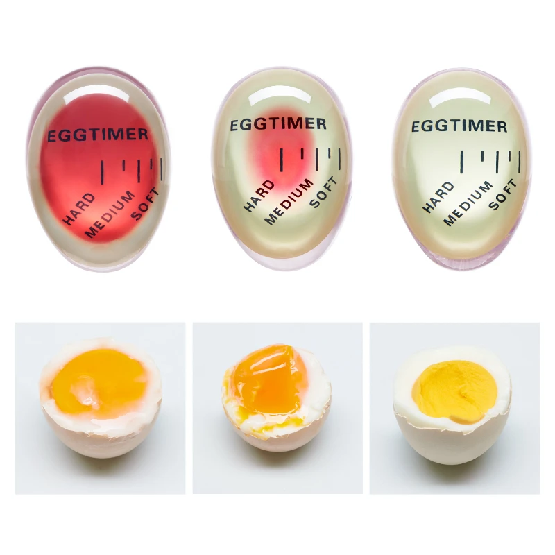 1pcs Egg Timer Kitchen Electronics Gadgets Color Eggs Cooking Changing Yummy Soft Hard Boiled Eco-Friendly Resin Red Timer Tools