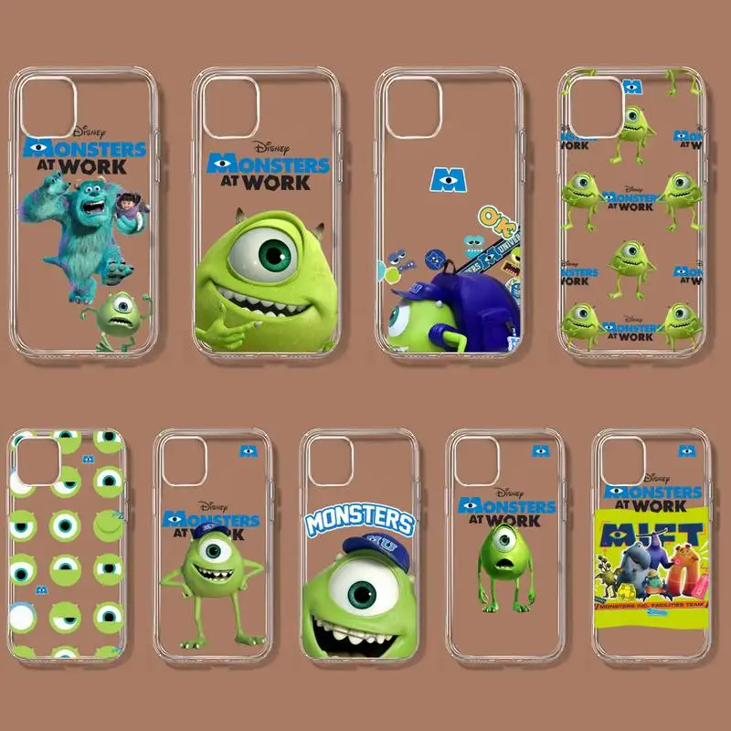 

Disney Monsters at Work Phone Case For Samsung GalaxyS20 S21 S30 FE Lite Plus A21 A51S Note20 Transparent Shell