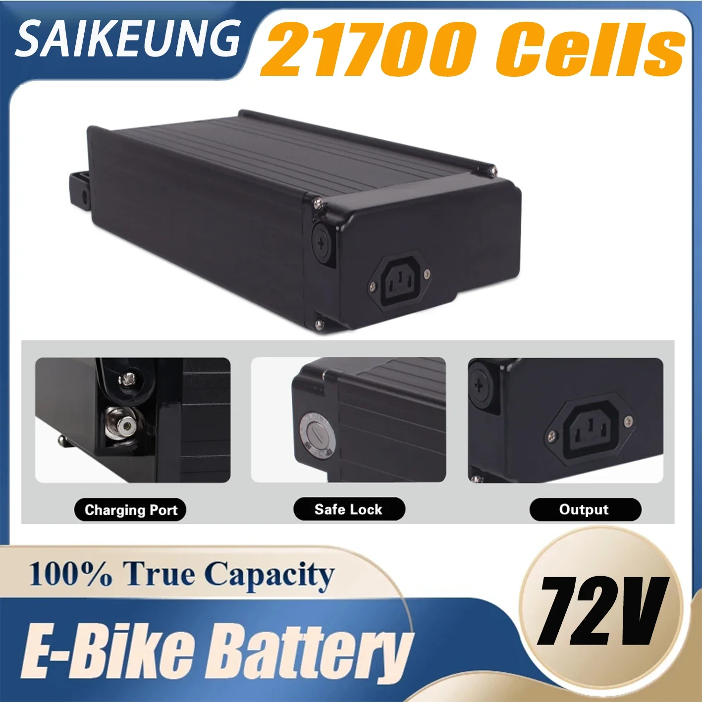 Аккумулятор задней рамы велосипеда Bafang 300W-3000W 72v 48v 52v 36v 20ah 24 30ah 40 50 60ah 21700 с зарядным