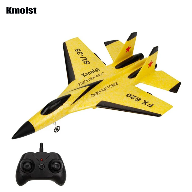 

Kmoist 2.4G Glider RC Drone SU35 Fixed Wing Airplane Hand Throwing Foam Drone Electric Outdoor RC Plane Toys for Boys Fx620 2CH