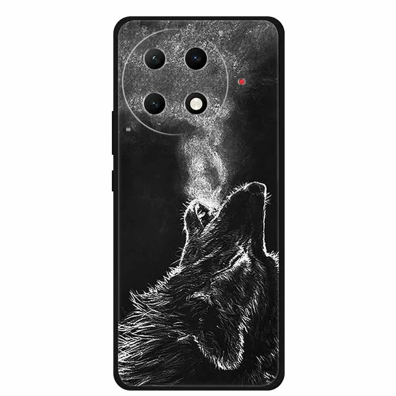 Чехол для телефона Tecno Camon 30S Pro черный силиконовый чехол с мягкой росписью Tiger Coque