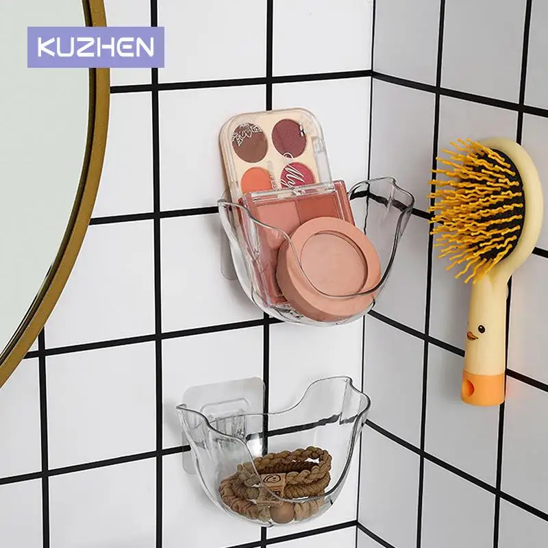 1PC Wall Mounted Beauty Powder Puff Blender Holder Sponge Makeup Egg Drying Case For Bedroom Dresser Powder Puff Rack Holder