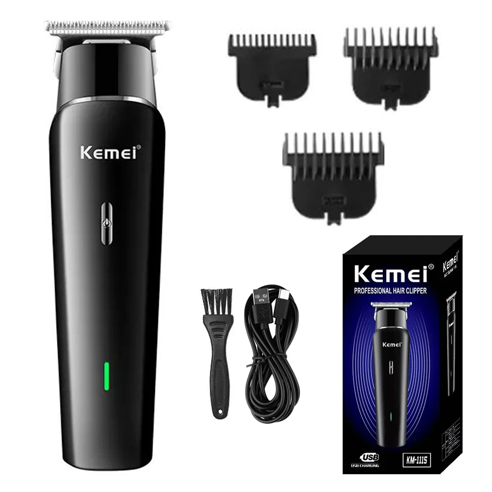 

Kemei Professional Fast Usb Charging Mini Design Hair Clipper Lithium Battery Low Noise Long Life Hair Trimmer KM-1115