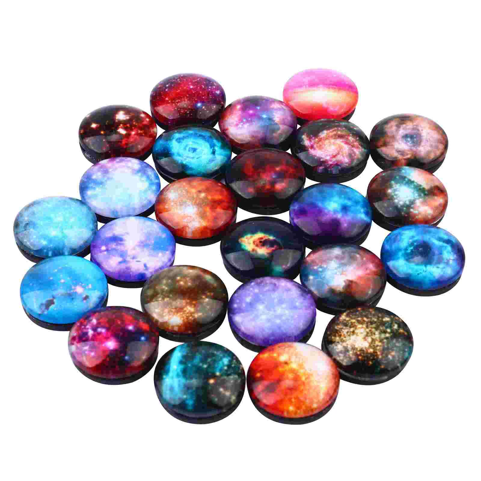 

24 Pcs Magnet Set Refrigerator Decoration Locker Magnets Fridge Sticker The Surface Is Clear Crystal Glass Travel Office