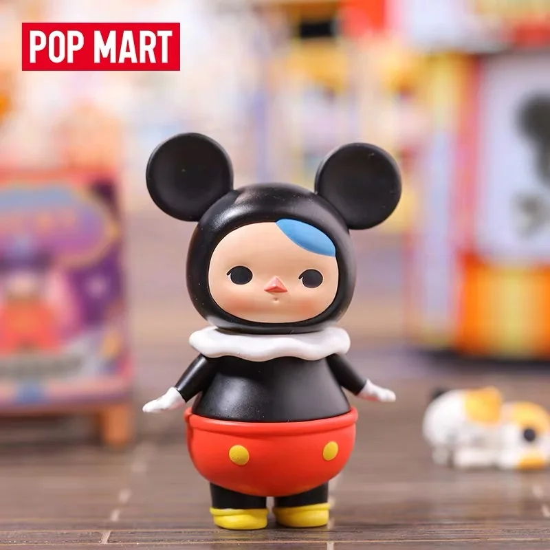 

POPMART Pucky Микки семейная Серия искусственная игрушка кукла милая аниме оригинальная художественная фигурка подарок девочка на день рождения...
