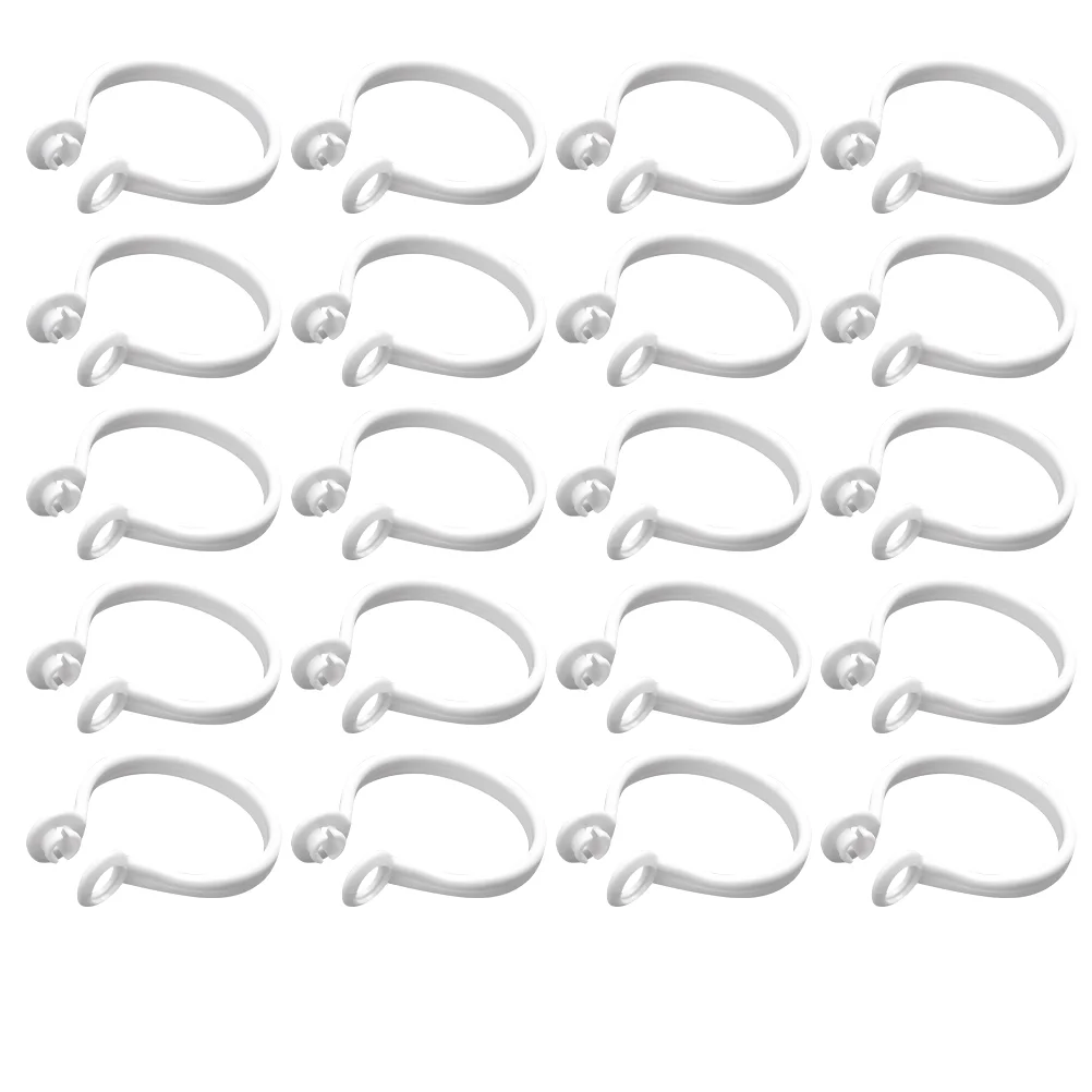 

Curtain Rings Shower Hooks Hook Ring Bathroom Hanger Roddrapery Roller Sliding Glide Bathtub Clips Hanging White Hangers Buckles