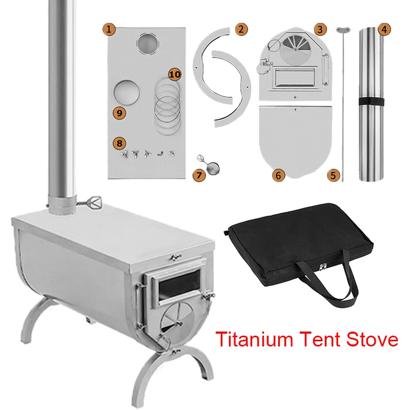 

Outdoor Wood Tent Stove Multipurpose Release Backpacking Tool Premium Stainless Tent Stove Folding Camping Tool