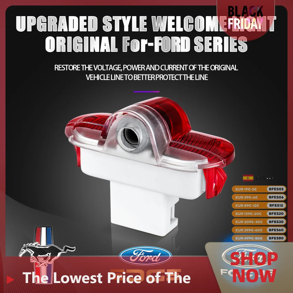 2 шт. лампы для проектора дверей автомобиля 3D приветственные теневые огни