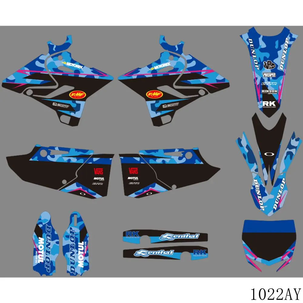 

Full Graphics Decals Stickers Motorcycle Background Custom Number For YAMAHA YZ125 YZ250 YZ 125 250 2015 2016 2017 2018 2019