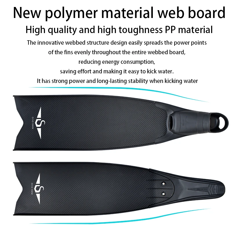 Профессиональная свободная обувь ласты для дайвинга Frog из полипропилена и