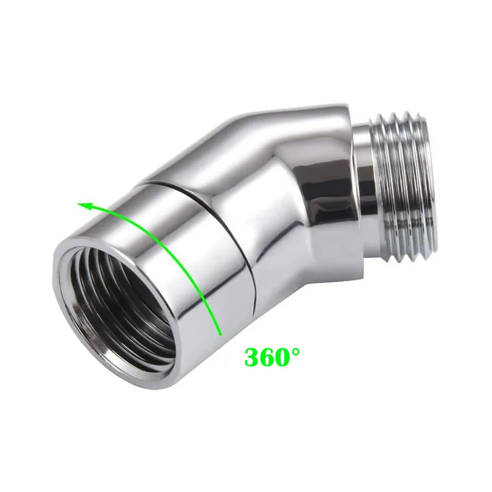 

Shower Head Adapter G 1/2 Connections Chrome Angle Female Thread And Male Thread 135° Elbow Hand Shower Top Spray Elbow