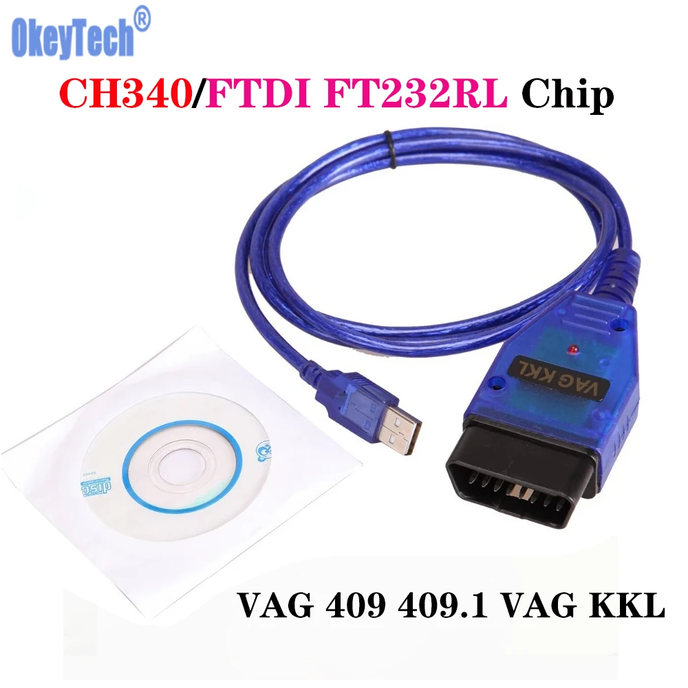 Автомобильный Диагностический кабель для VAG 409 1 V-AG KKL OBD2 сканер Audi/Seat/VW/Skoda