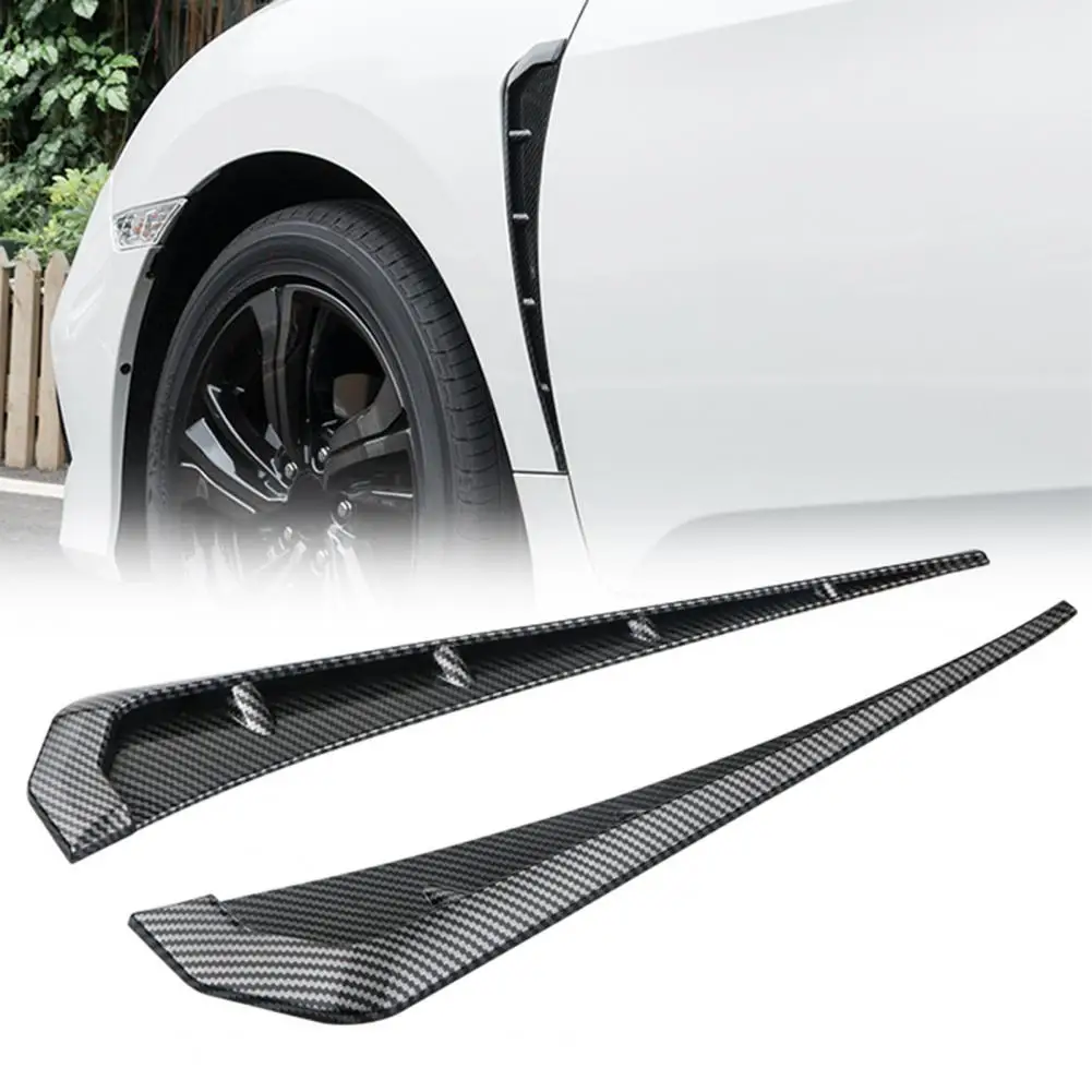 

1 Pair Car Fender Side Vent Modified Carbon Fiber Glossy Universal Air Flow Intake Hole Grille Fender Sticker Vehicle Supplies