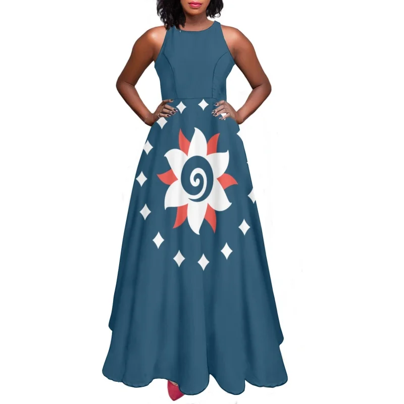 

Fashion Iceland Flag Women Long Sling Dresses One Piece Flare Suspenders Dress for Lady Summer Casual Girls Vestidos Feminino