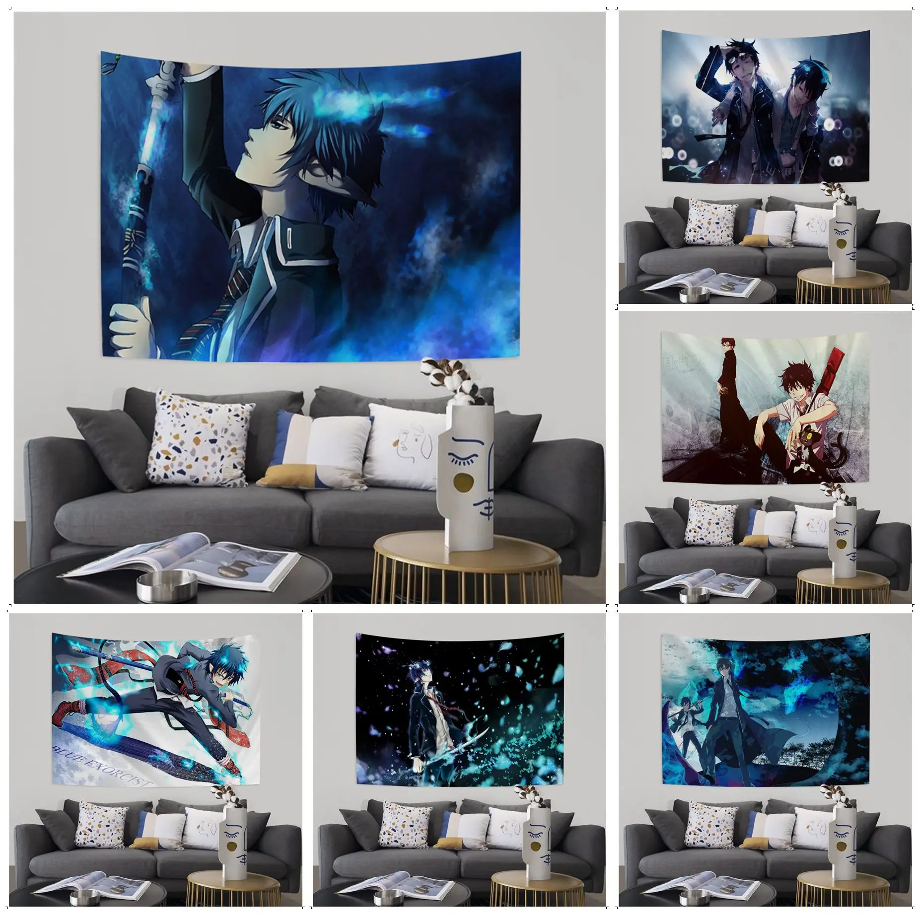 

Blue Exorcist DIY Wall Tapestry Bohemian Wall Tapestries Mandala Home Decor