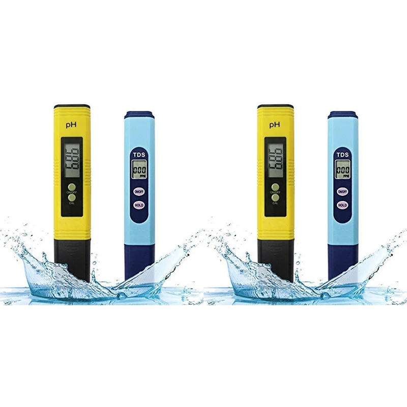 

2 шт., измеритель качества воды, Ph-метр, Tds-метр, набор 2 в 1, диапазон измерения 0-9990 Ph и 0-Ppm для гидропоники