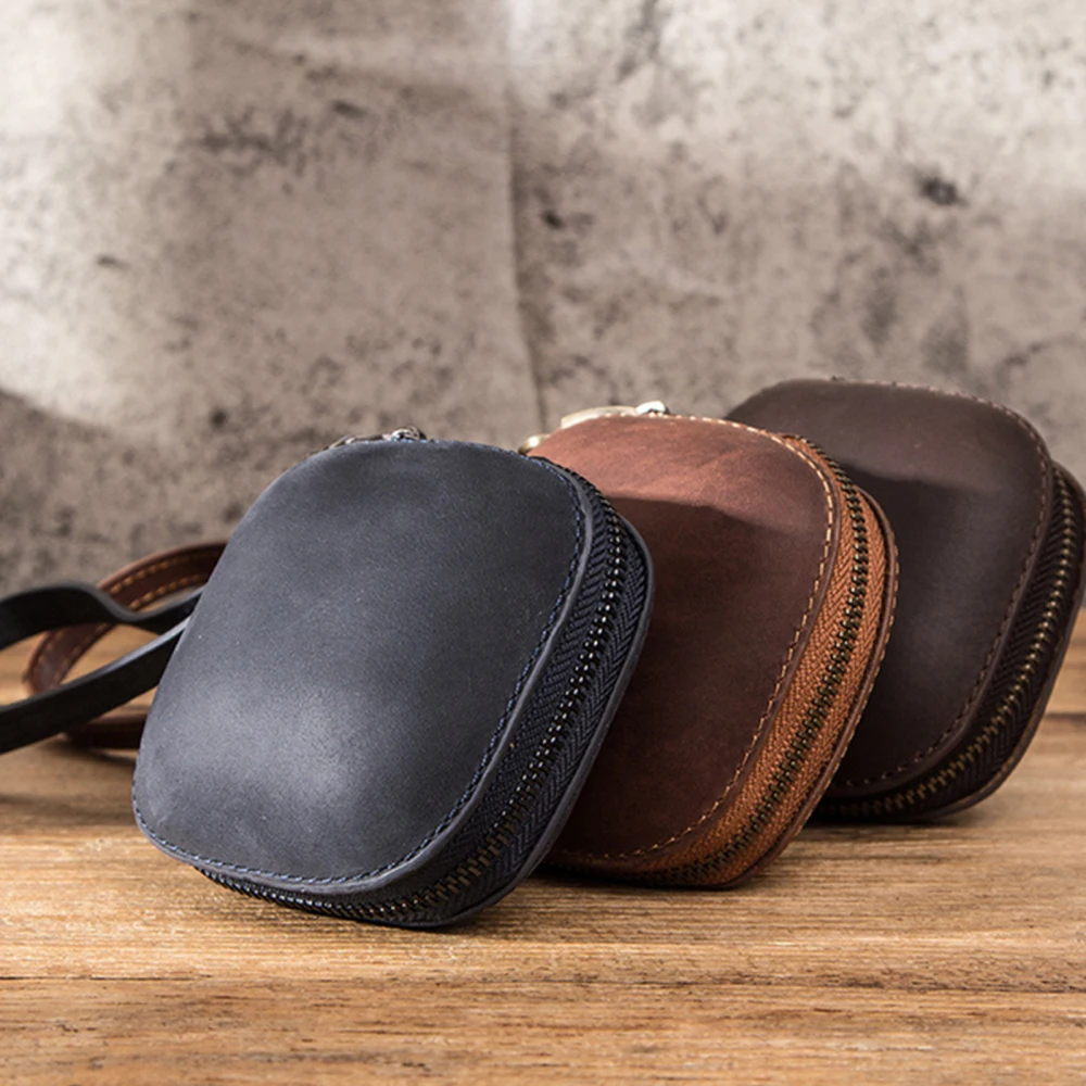 

1pc Portable Earphone Case Leather Protective Cover For Beats Fit Pro 2021 Earbuds Pouch with lanyard Buckle