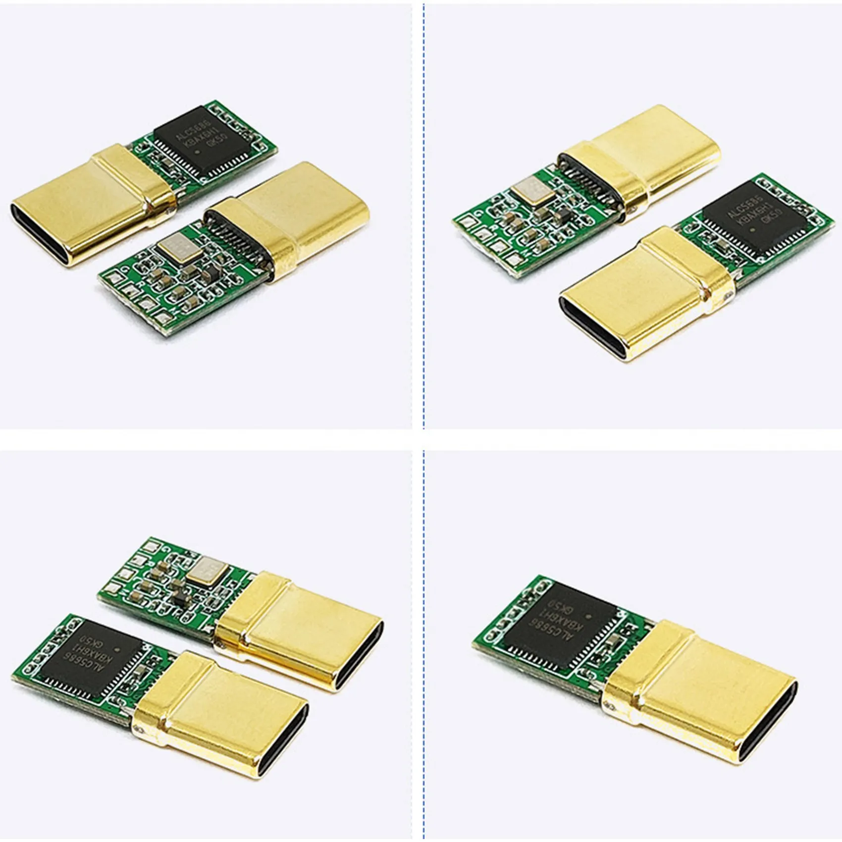 Штекер A08E-USB-C, чип декодера ALC5686, позолоченный 1U, аудиоразъем 32 бит 384 кГц, разъем для быстрой зарядки, адаптер «сделай сам» (art.: 3920ced68f19f) - 3920ced68f19f