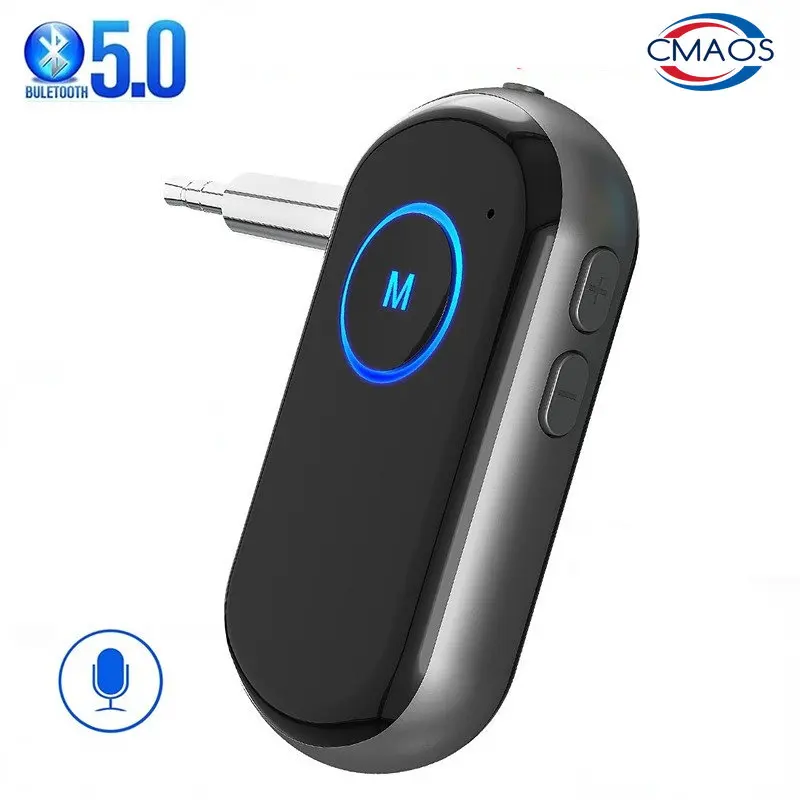 

CMAOS Bluetooth Receiver 5.0 aptX LL 3.5mm AUX Jack Audio Wireless Adapter for Car PC Headphones Mic 3.5 Bluetooth 5.0 Receptor