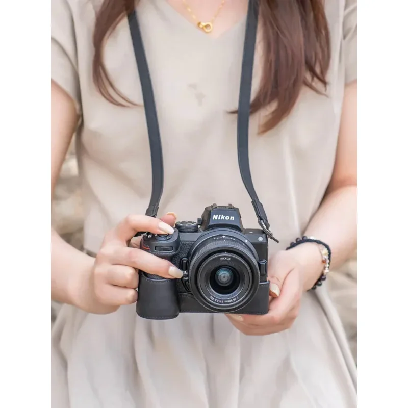 Защитный чехол ручной работы из натуральной кожи для Nikon Z5 Z6 Z7ii
