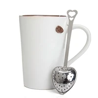 heart shape teapot tea strainer stainless steel tea infuser spoon strainer steeper handle tea strainer tool