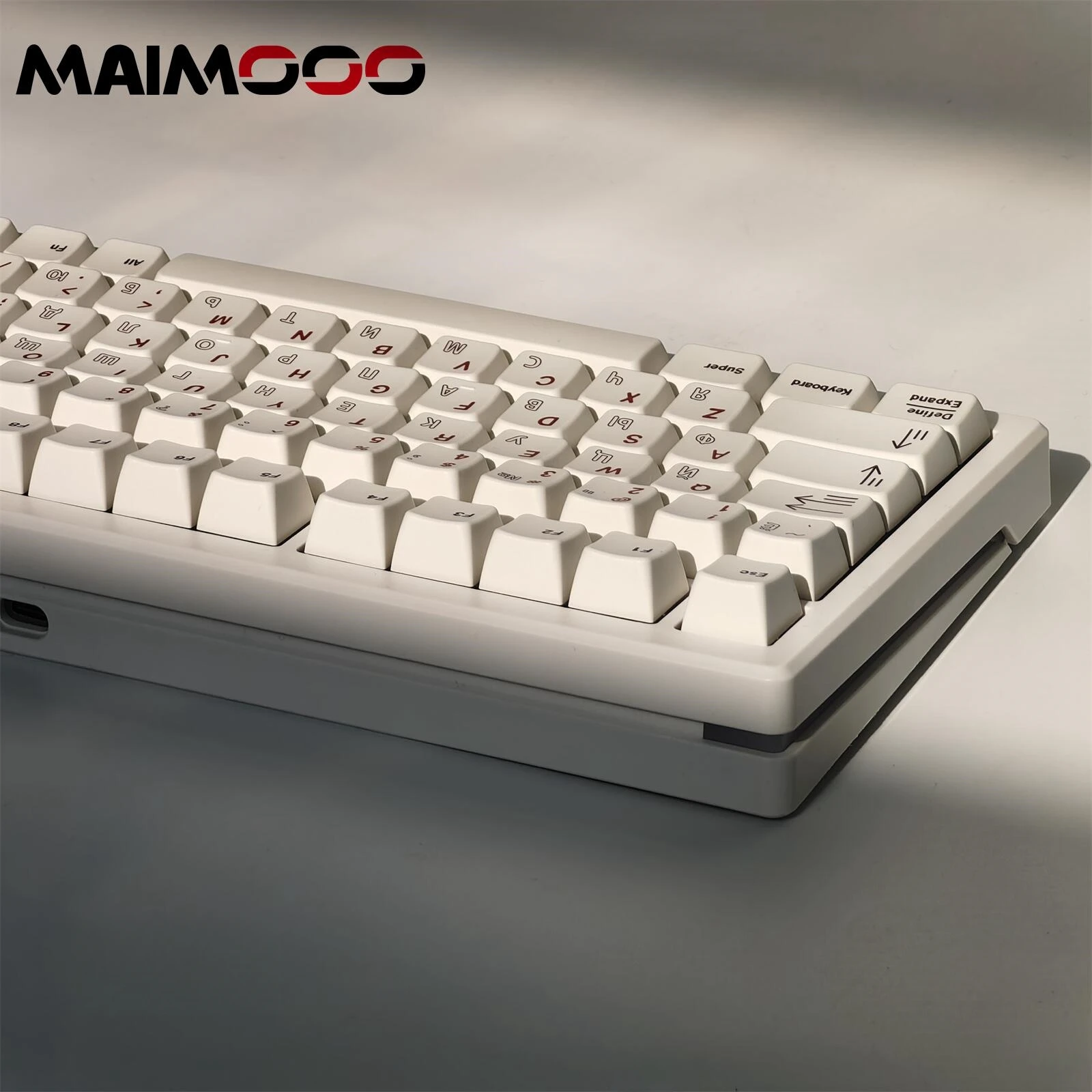 Белые русские клавиши MAIMOOO MDA с полым простым профилем сублимационной печатью