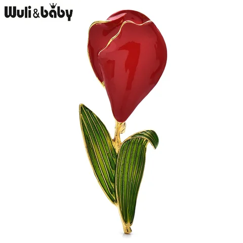 Броши Wuli&baby с цветком тюльпана