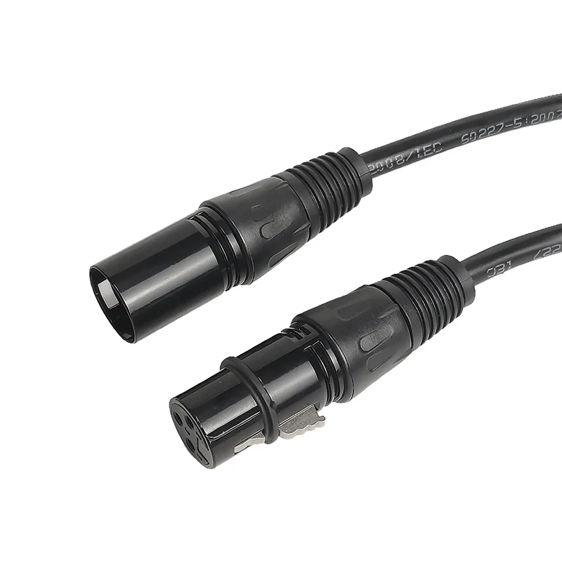 Фото Кабель XLR 3-контактный (папа-мама) 1/2/3/5/10 м, 3*18AWG/0.75мм², аудиокабель DMX для микрофона, сценического освещения и аудиомикшера №2