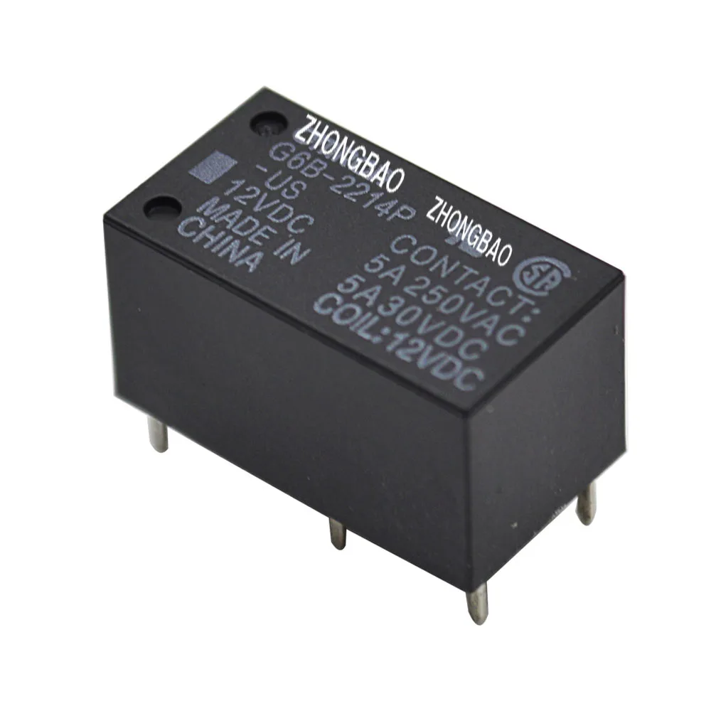 

ДЛЯ Omron G6B-2214P-US DC24 реле мощности PCB, DPST-NO (2a) (Standard), 5A