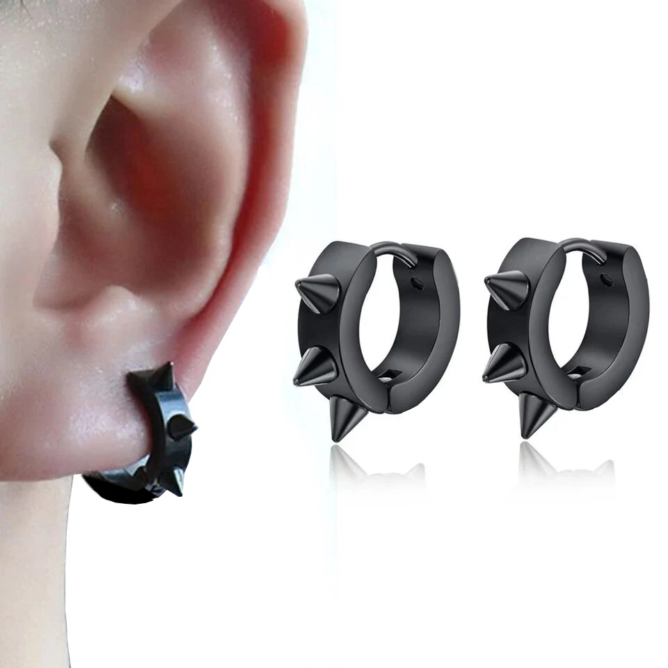 1 пара антиаллергические серьги из нержавеющей стали в стиле панк | Украшения и