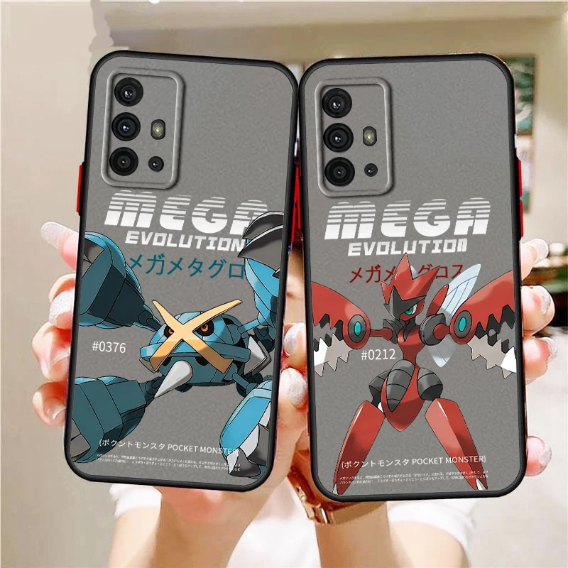 M-Megas E-эволюции P-Pokemones матовый полупрозрачный для Samsung A53 A52 A33 A32 A51 A71 A21S A13 A73 A50 A22 A12 5G