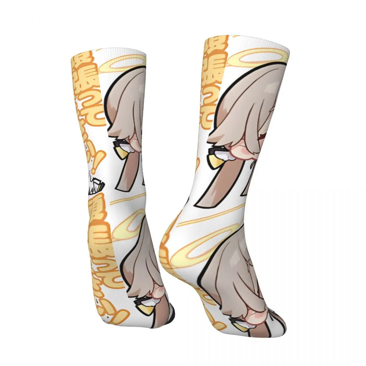 Сумасшедшая компрессия Hifumi Мультяшные носки для мужчин винтажные голубые